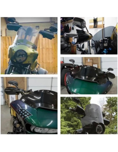 Soporte de Manillar FVMOTO Guardamanos Negro para Harley 2009+