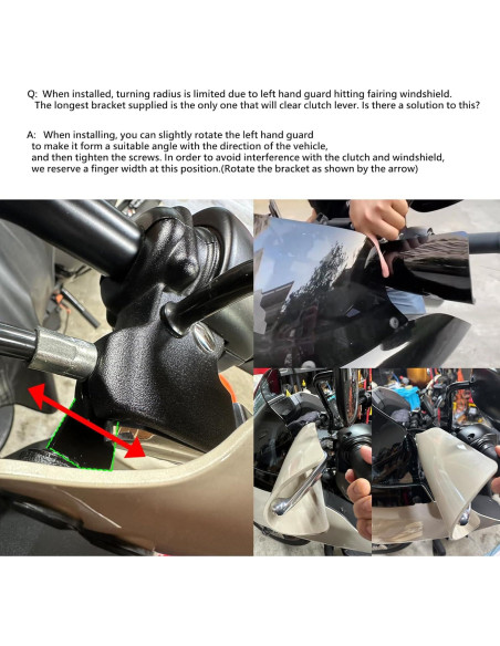 Soporte de Manillar FVMOTO Guardamanos Negro para Harley 2009+