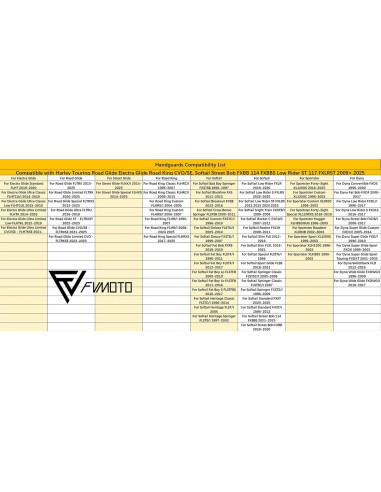 Soporte de Manillar FVMOTO Guardamanos Negro para Harley 2009+