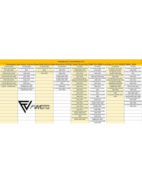 Soporte de Manillar FVMOTO Guardamanos Negro para Harley 2009+