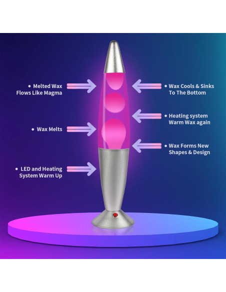 Lámpara de Movimiento LED 40cm GY Rosa y Transparente