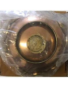 Tazón de Cobre 100% Sólido Flor de la Vida 7.62 cm 2