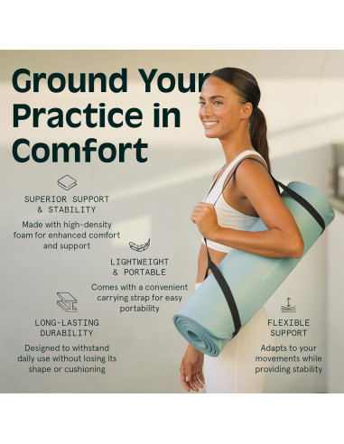 Alfombrilla de Yoga Retrospec Solana 1.27 cm Antideslizante