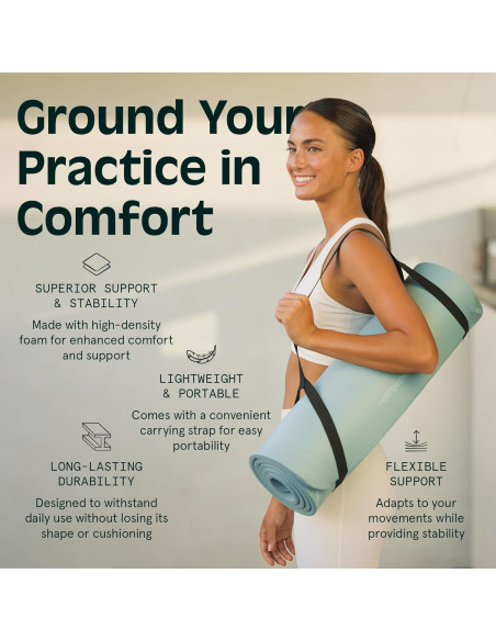 Alfombrilla de Yoga Retrospec Solana 1.27 cm Antideslizante