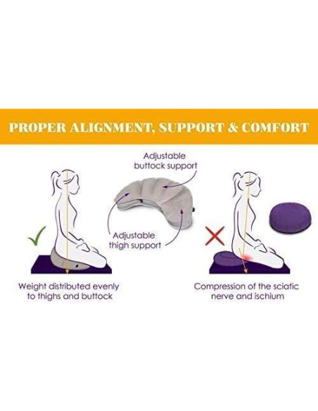 Cojín de Meditación Inflable Mobile Meditator Negro Ajustable