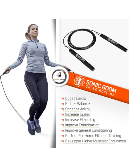Cuerda de Salto Epitomie Fitness Sonic Boom M2 Ajustable