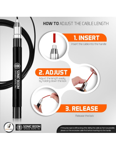 Cuerda de Salto Epitomie Fitness Sonic Boom M2 Ajustable