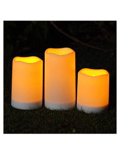 Velas Solares Homemory Impermeables para Exteriores - Juego de 3