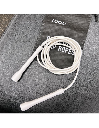 Cuerda de Salto IDOU PVC 5MM Ajustable 3M Blanco Antideslizante