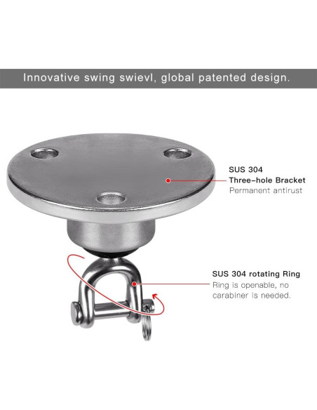 Giratorio de Acero Inoxidable BeneLabel para Saco de Boxeo 360