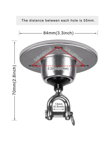 Giratorio de Acero Inoxidable BeneLabel para Saco de Boxeo 360