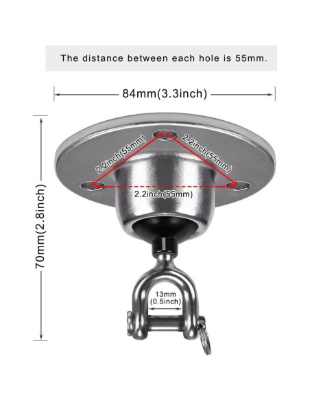 Giratorio de Acero Inoxidable BeneLabel para Saco de Boxeo 360