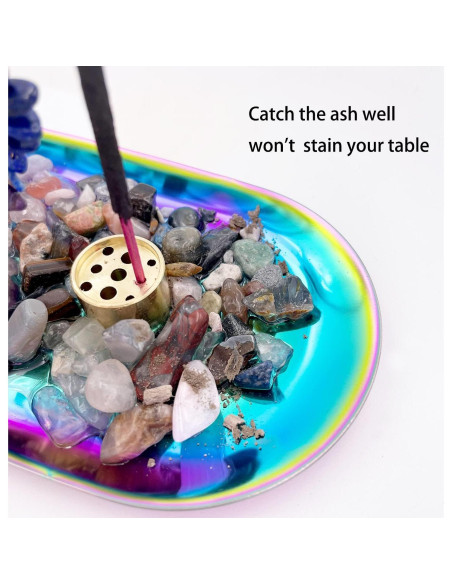 Soporte de Incienso de Cristal YIENENG Árbol Colorido 249g