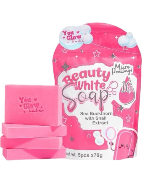 Jabones Blancos de Belleza You Glow Babe 70g x 5 Espino Marino