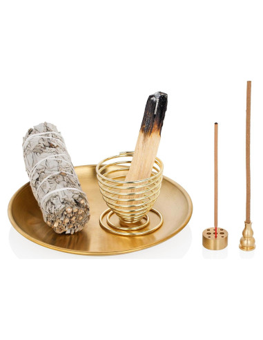 Soporte de Incienso 5 en 1 ZenBless de Latón 14 cm
