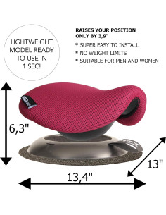 Silla de Montura Ergonómica Human Tool Rosa - Portátil y Compacta 2