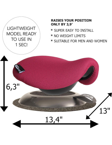 Silla de Montura Ergonómica Human Tool Rosa - Portátil y Compacta