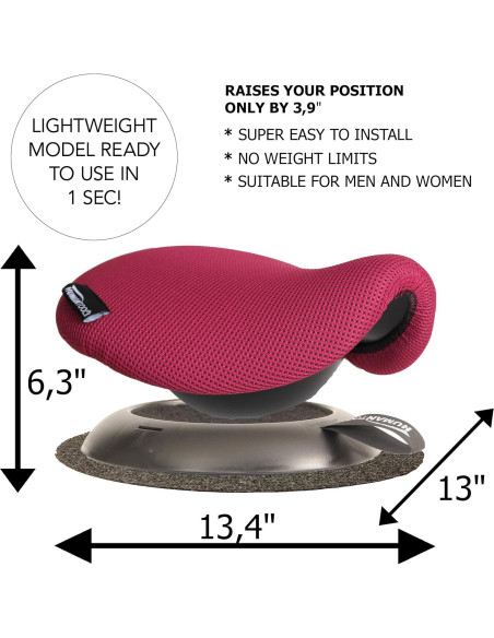 Silla de Montura Ergonómica Human Tool Rosa - Portátil y Compacta