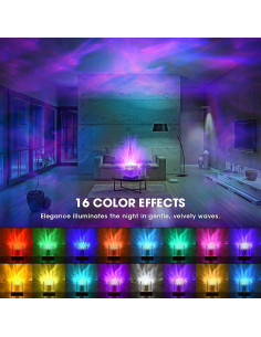 Lámpara Proyector de Luz de Olas del Océano WYEDJHF 16 Colores 2