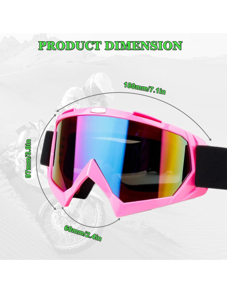 Gafas de Motocicleta Off Road - Lentes Claras y Ajustables