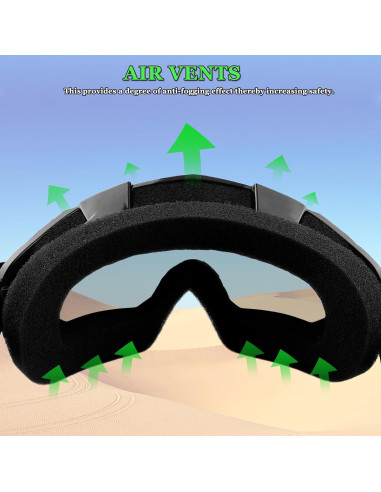 Gafas de Motocicleta Off Road - Lentes Claras y Ajustables