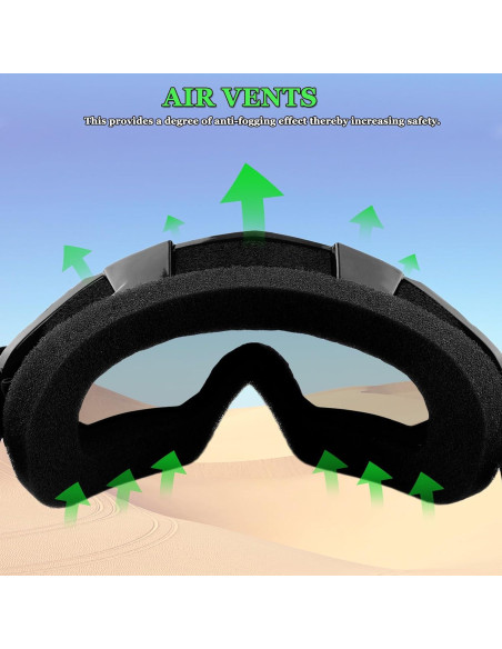 Gafas de Motocicleta Off Road - Lentes Claras y Ajustables