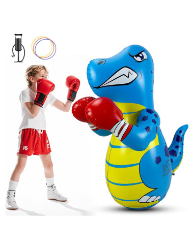 Saco de Boxeo Inflable Dinosaurio FloVogue 119 cm para Niños