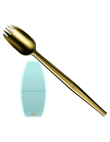 Cuchara Tenedor Plegable Final Straw de Acero Inoxidable