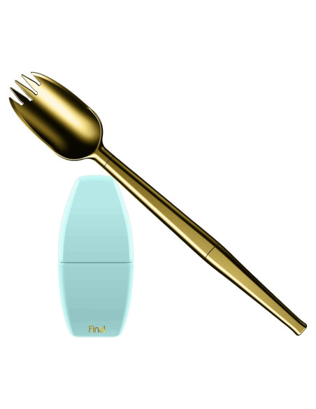Cuchara Tenedor Plegable Final Straw de Acero Inoxidable