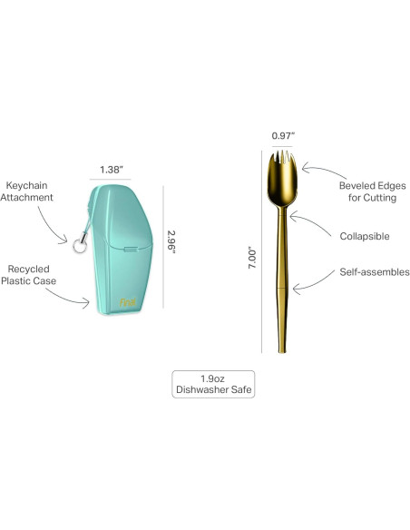 Cuchara Tenedor Plegable Final Straw de Acero Inoxidable