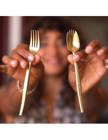 Cuchara Tenedor Plegable Final Straw de Acero Inoxidable