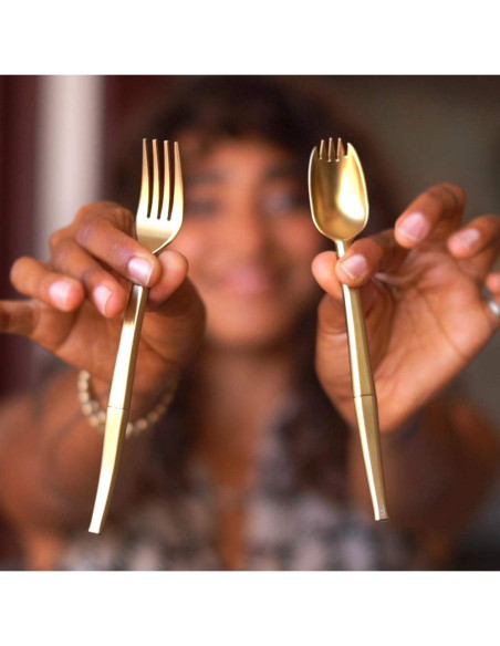 Cuchara Tenedor Plegable Final Straw de Acero Inoxidable