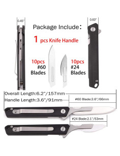 Cuchillo Plegable Samior S13 con 20 Cuchillas Reemplazables 2