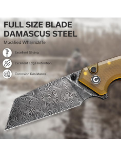 Cuchillo de Bolsillo CIVIVI Amirite Damasco 8.8 cm Ultem 2