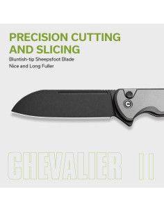 Cuchillo Plegable CIVIVI Chevalier II 8.8 cm Aluminio Gris 2
