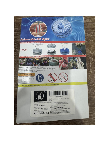 Luces LED Sumergibles HL 12pcs Blancas Cálidas a Prueba de Agua