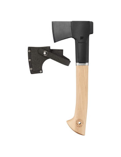 Hacha Fiskars Norden N7 con funda de cuero reciclado 39.4 cm
