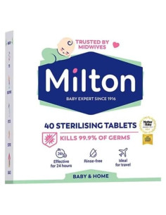 Tabletas de Limpieza Milton - 40 Unidades para Biberones y Utensilios