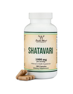 Cápsulas de Shatavari Orgánico Double Wood - 1000mg, 180 Unidades