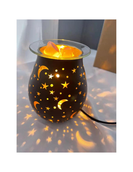 Calentador de cera aromática WNP negro eléctrico 3D