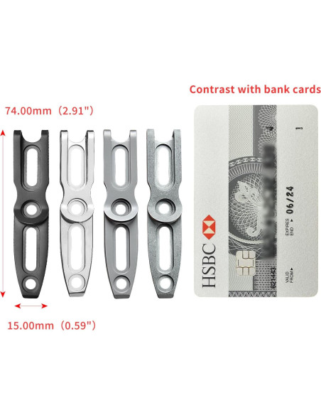 Clip de bolsillo TONIFE AK4201 para cuchillos y herramientas