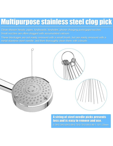 10 Cepillos de Limpieza para Cabezal de Ducha NQEUEPN