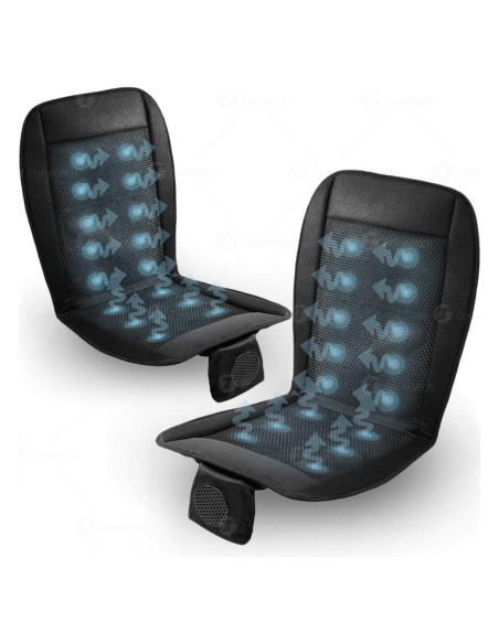 Cojín de Asiento Refrigerante Zone Tech Negro 2-Pack 12V