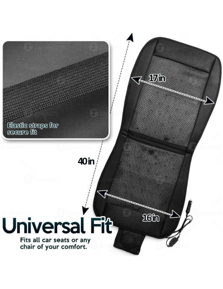 Cojín de Asiento Refrigerante Zone Tech Negro 2-Pack 12V