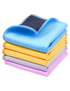 Paños de limpieza de microfibra Eco-Fused - Paquete de 5 - 16.7 x 15.7 cm