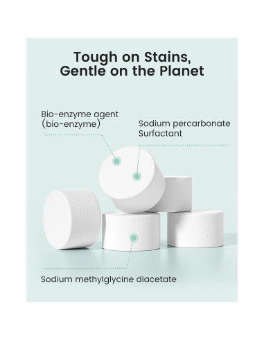 Tabletas de Detergente GROWNSY 130 PCS para Biberones