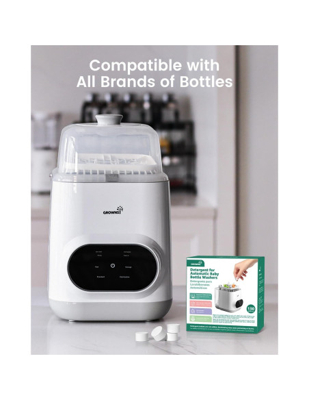 Tabletas de Detergente GROWNSY 130 PCS para Biberones