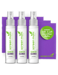 Spray Limpiador de Pantallas Screen Mom 3x30ml + Paños Microfibra