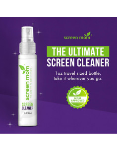 Spray Limpiador de Pantallas Screen Mom 3x30ml + Paños Microfibra 2