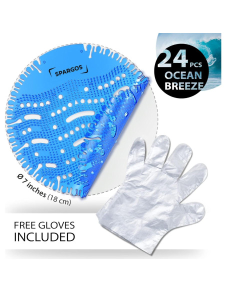 Desodorante de Urinal Spargos Brisa Oceánica - 24 Pastillas